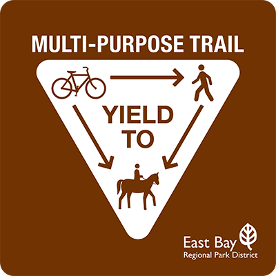 Multi-Purpose Trail. Bikes yield to Equestrians and Hikers, Hikers yield to Equestrians.