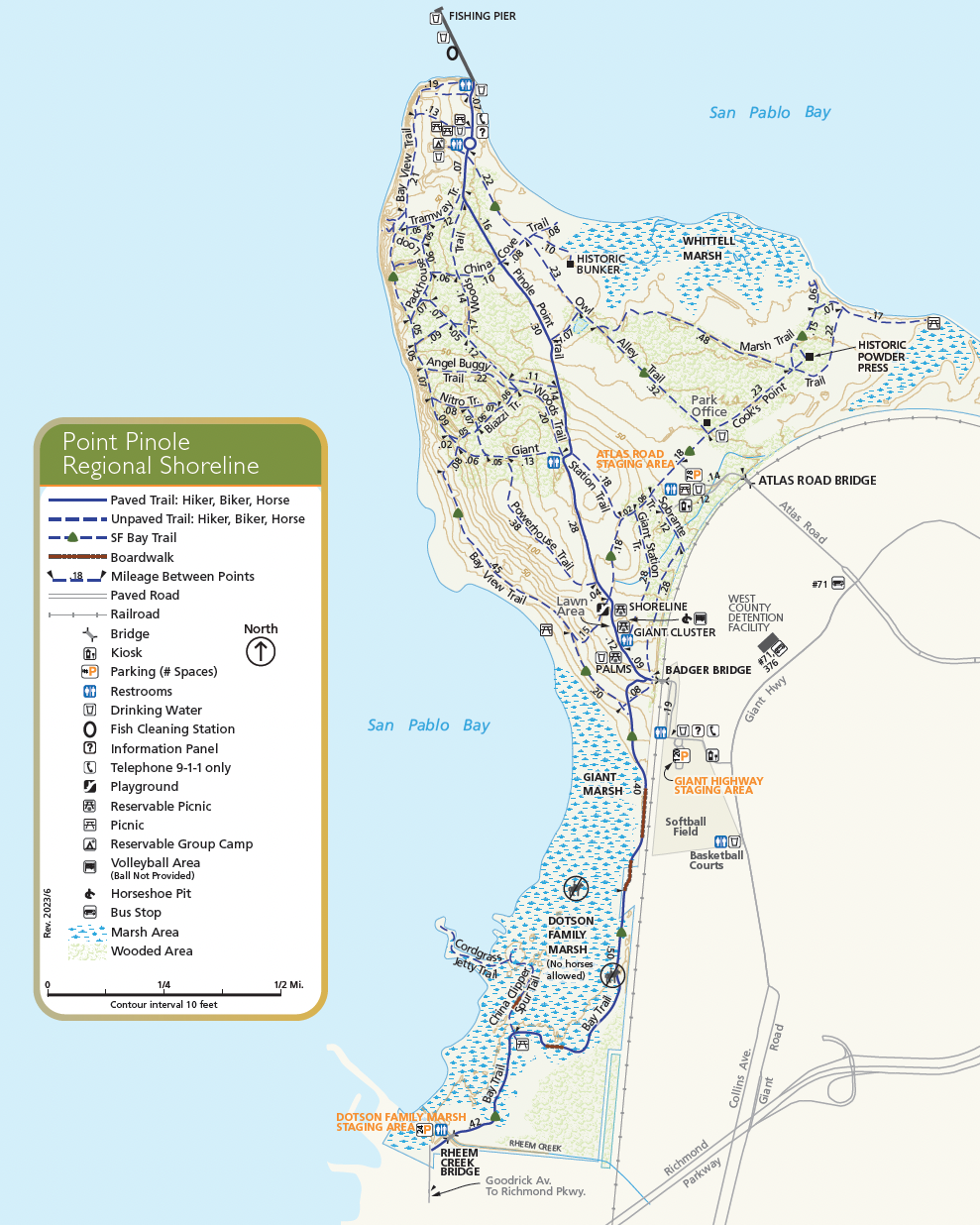 Map of Point Pinole Regional Shoreline
