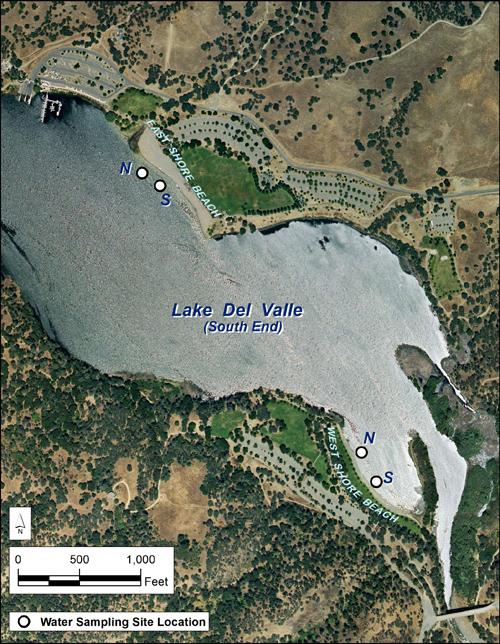 Del Valle Sampling Site Locations