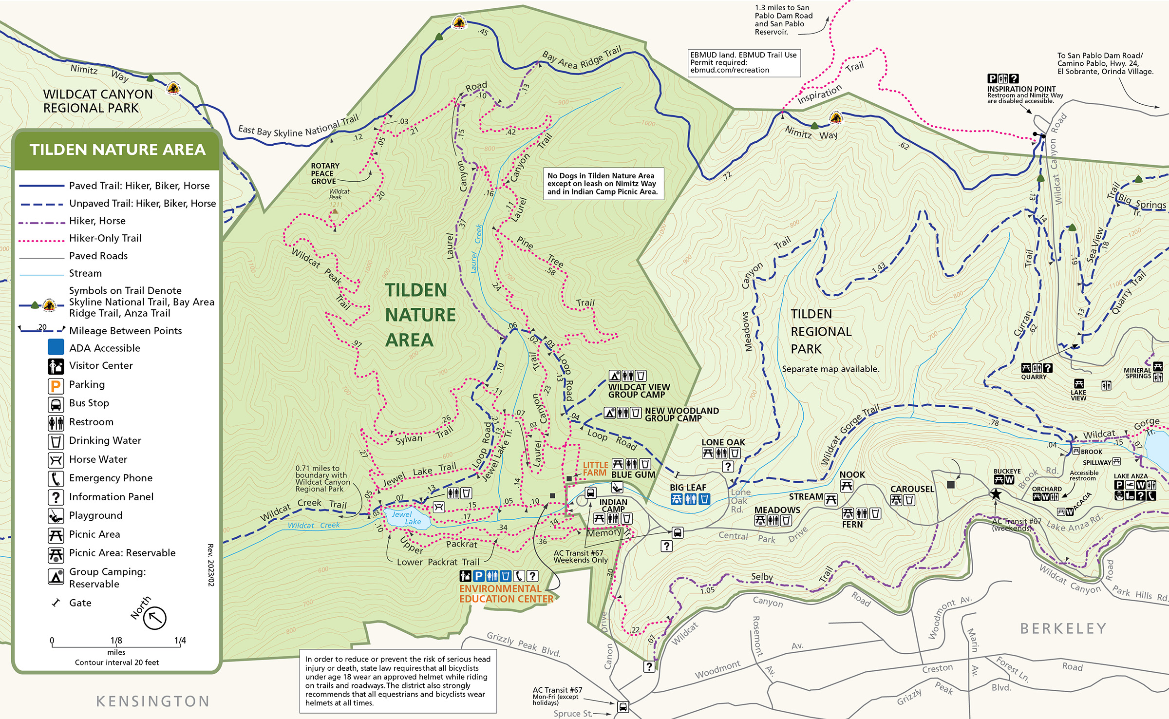 Map of Tilden Nature Area