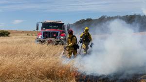 Firefighters at Point Pinole in June 2019 by Cali Godley