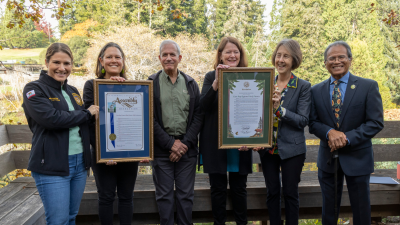 Senate Skinner and Assemblymember Bauer-Kahan Presenting Resolutions to Park District Leaders